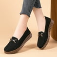thumbnail image 2 of Mostsola Loafers for Women Suede Wedge Penny Loafers Comfort Slip on Driving Walking Shoes, 2 of 5