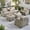 Beige, variant on Ovios 7 Pieces Outdoor Patio Furniture Set All-Weather Rattan Wicker Sectional Sofa and Chairs with Ottomans, Dark Gray