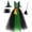 Green, variant on ibiyuan Halloween Toddler Dress Up Ruffle Sleeve Halloween Baby Girl Outfits Pumpkin Print Kids Clothes A-Line Dress Girls Birthday Party Dress Up Clothes
