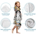thumbnail image 7 of Cavalier King Charles Spaniel Dog and Flower Hooded Bath Towel，50"x30" for Ages 3 To 12 Kids, Quick Dry Lightweight Soft Microfiber Hood Beach Towel Cover Up for Kids, 7 of 7
