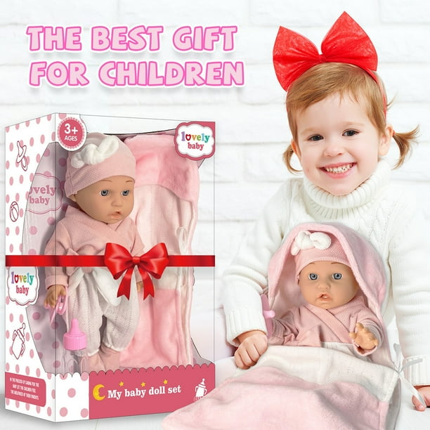 Soothing Vinyl 12 Inch Doll, Cute Play Toy for Children, Interactive Doll for Kids, Fun Home Decoration, Relaxing Soft Doll for Playtime