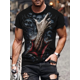 thumbnail image 3 of Camiseta con estampado de calavera aterradora para hombre, Camiseta cómoda informal de temperamento, ropa 3D, top gráfico, Verano, 3 of 5