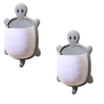 thumbnail image 1 of Turtle-Shaped Toothbrush Holder, Bathroom Wall-Mounted Rack, No-Drill Installation, Plastic Organizer, Pet-Friendly Design, 1 of 7