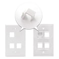 thumbnail image 3 of 30-Pack Blank Jack Inserts for Wall Plate and Patch Panel - White, 3 of 5
