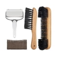 thumbnail image 4 of Billiards Pool Table Rail Brush Set with Felt Sticky Roller, Wooden Cleaning Brush Brown 4PCS, 4 of 8