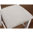 thumbnail image 2 of Dining Chairs Set of 2 | Used in Dining Room | White Solid Rubberwood and Veneer | Padded Fabric Cushions for Supportive Seating, 2 of 3