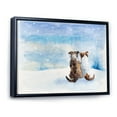 thumbnail image 2 of Designart Dogs During Christmas Season Children's Art Floating Frame Wall Art, 2 of 4