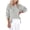 Gray, variant on Women's Solid Color V-Neck Long Sleeve Blouse Button Down Crinkled Gauze Top Casual Boho High Low Hem Shirt for Summer Fall Daily Wear