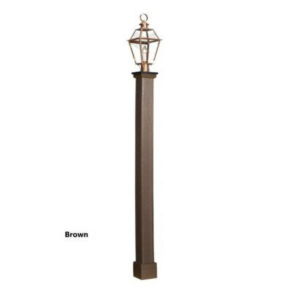 YardCraft Springfield Poly-Woodgrain Lantern Post