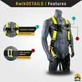 thumbnail image 2 of KwikSafety (Charlotte, NC) THUNDER 2 PACK 3D Ring Safety Harness (Pass Through Connectors) OSHA ANSI Industrial Full Body Fall Protection Personal Equipment Construction Carpenter Scaffold Contractor, 2 of 6