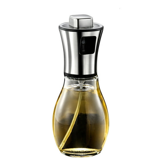 Sioweci Oil Sprayer 200ml Glass Bottle Anti-slip Food-grade Cooking Press Spray Sealed Nozzle Kitchen Mister for Frying BBQ Salad Making 200ML