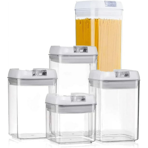 Juego de 5 Contenedores de Plástico con Tapa Reutilizables Ambient 21