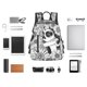 thumbnail image 4 of Fotbe Floral Sugar Skull Portrait Mochila Ligera para Hombres y Mujeres - Duradera y Resistente al Agua, Ideal para Escuela, Trabajo, Viajes y Uso Diario, 4 of 7