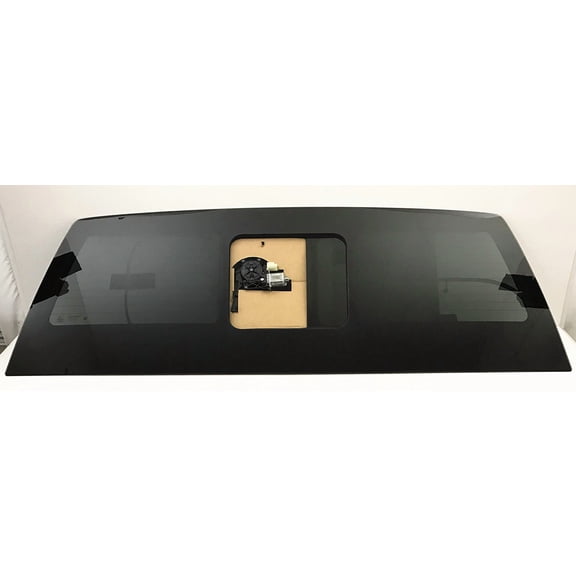 OE W/Logo W/Motor Heated Sliding Back Window Glass Back Power Slider Compatible with Ford F250 / F350 / F450 / F550 Pickup 2017-2025 Models