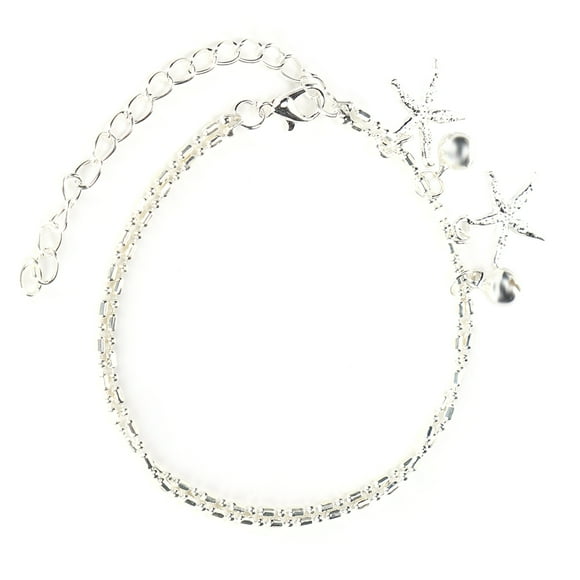 Pulsera de tobillo Jadeshay de Estrella de mar Plata