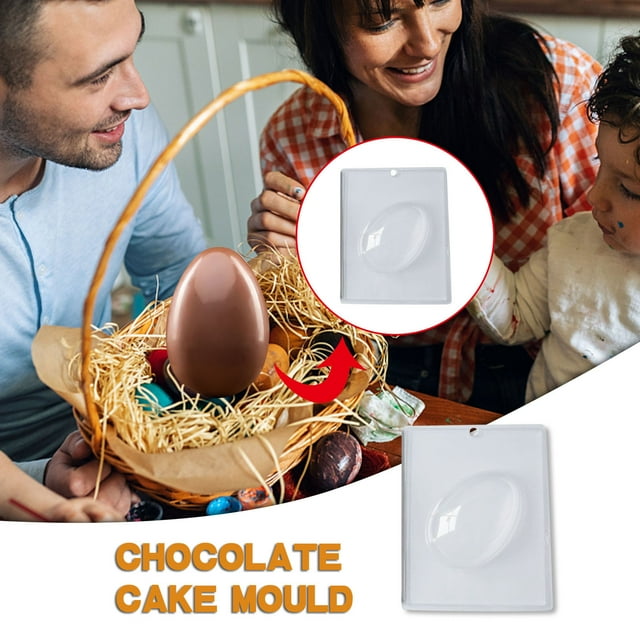 Xihbxyly Molde para Huevos de Pascua, Decoración para Tartas de Chocolate, Herramienta de Plástico para Hornear, Molde de Media Esfera para Pudín, Gelatina, Dulces, Pasteles, Jabón, Accesorio de Coci