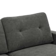 thumbnail image 3 of 67.7" Wide Mid-Century Modern Upholstered Tufted Loveseat Sofa With Wooden Legs, 3 of 8
