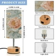 thumbnail image 2 of Wobogo Vintage Peony Floral Bedside Lamp Touch Control Table Lamp with USB A+C Charging Ports & AC Outlet 3-Way Dimmable Nightstand Lamp with Linen Fabric Shade for Bedroom Living Room, 2 of 8