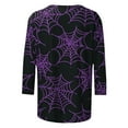thumbnail image 4 of Kilaqueen 3/4 Sleeve Tops for Women Dressy Casual Halloween Thanksgiving Pumpkin Maple Leaf Tee Shirts Fall Holiday Tunic Blouses Halloween Costumes, 4 of 7