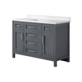thumbnail image 5 of Ove Decors Tahoe 48 W x 21" D Freestanding Bathroom Vanity with Sink and Mirror, Dark Charcoal, 5 of 19