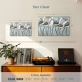 thumbnail image 3 of Elephant Stock Coastal Parade Wall Art - Horizontal Multi Panel Canvas - Living Room Wall Decor - Animal Multi Panel - Gray And Blue Decor By Norman Wyatt Jr. - 23" x 14", 3 of 4