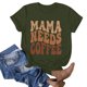 thumbnail image 2 of Camiseta de Cuello Redondo Impresa Del Día de la Madre para las Mujeres, Camiseta Casual de Manga Corta para la Primavera Y el Verano, 2 of 3