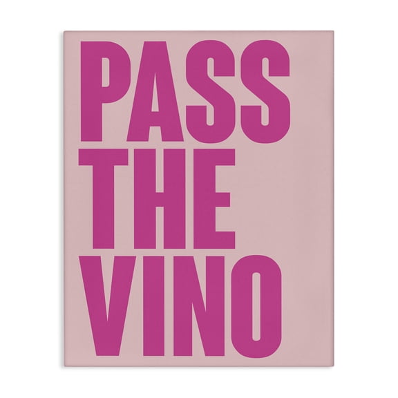 Stupell Industries Contemporary Pass The Vino Pastel Canvas Art, 16 x 20, by House of Lulu