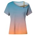 thumbnail image 4 of Yuyuzo Pulls pour Femmes Manches Courtes Haut Tricoté Couleur Unie Col Rond Léger Vêtements d'Été, 4 of 4