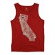 thumbnail image 1 of Pop Art - Camiseta sin mangas para hombre, diseño de ciudades de California, color rojo, extragrande Pop Art Camiseta sin mangas, 1 of 2