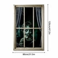 thumbnail image 2 of Halloween Decorations Ghost Girl Window Decals, 2 Pack 47x31.5in Large Fabric Wall Stickers, Removable 3D Peel and Stick Art for Home Party Decor, black B, 2 of 6
