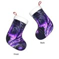 thumbnail image 3 of Disketp Purple Pattern White Tiger Christmas Stockings, Xmas Stocking for Family Holiday Season Décor, Personalized Holiday Indoor Decorations, 3 of 7