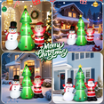 thumbnail image 7 of 8Ft Inflatable Christmas Tree with Santa Claus and Snowman, Built-in Bright LED Lights for Outdoor Yard Garden Holiday Decoration, 7 of 7