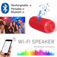 thumbnail image 2 of Red Portable Bluetooth Waterproof Speaker Hifi Wireless Stereo Bass Loudspeaker, 2 of 6