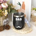 thumbnail image 3 of Dad Gifts Fathers Day 12oz Wine Tumbler with Lid Gift from Daughter Son Kids Birthday Gifts for Dad Father Daddy Gift Ideas for Father''s Day Birthday Christmas Valentines Insulated Tumbler Black, 3 of 6