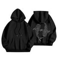 thumbnail image 6 of Fiaer Women Hoodies Long Sleeve Loose Fit Hooded Sweatsirts Drawstring Ocean Theme Graphic Pocket Tops Black M, 6 of 6