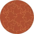 thumbnail image 1 of Ahgly Company Machine Washable Indoor Round Transitional Orange Red Orange Area Rugs, 8' Round, 1 of 7