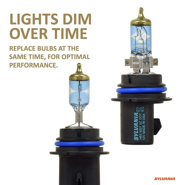 Sylvania 9007 SilverStar zXe Gold Halogen Headlight Bulb, Pack of