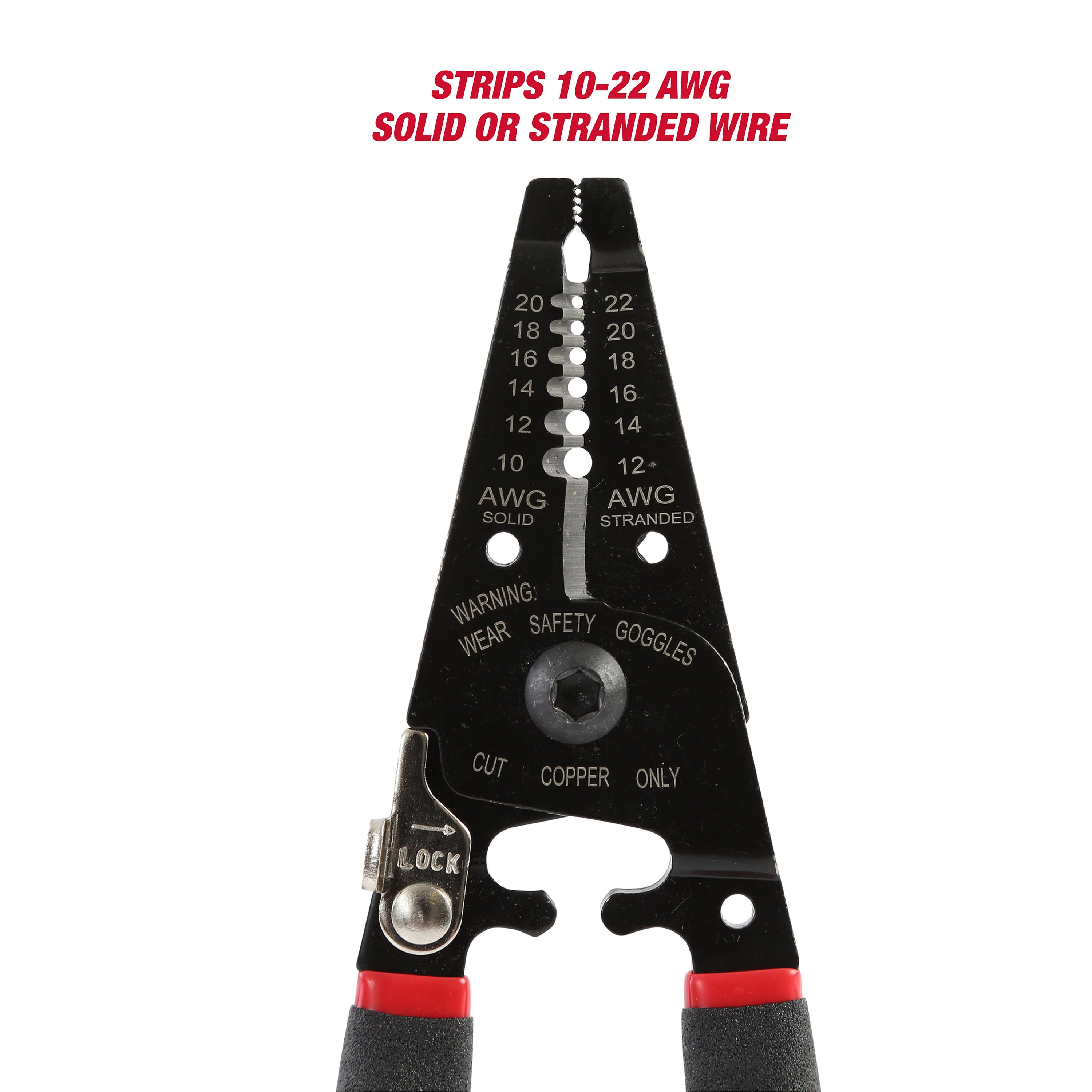 Hyper Tough New 6-inch Wire Stripper with Non-Slip Grips