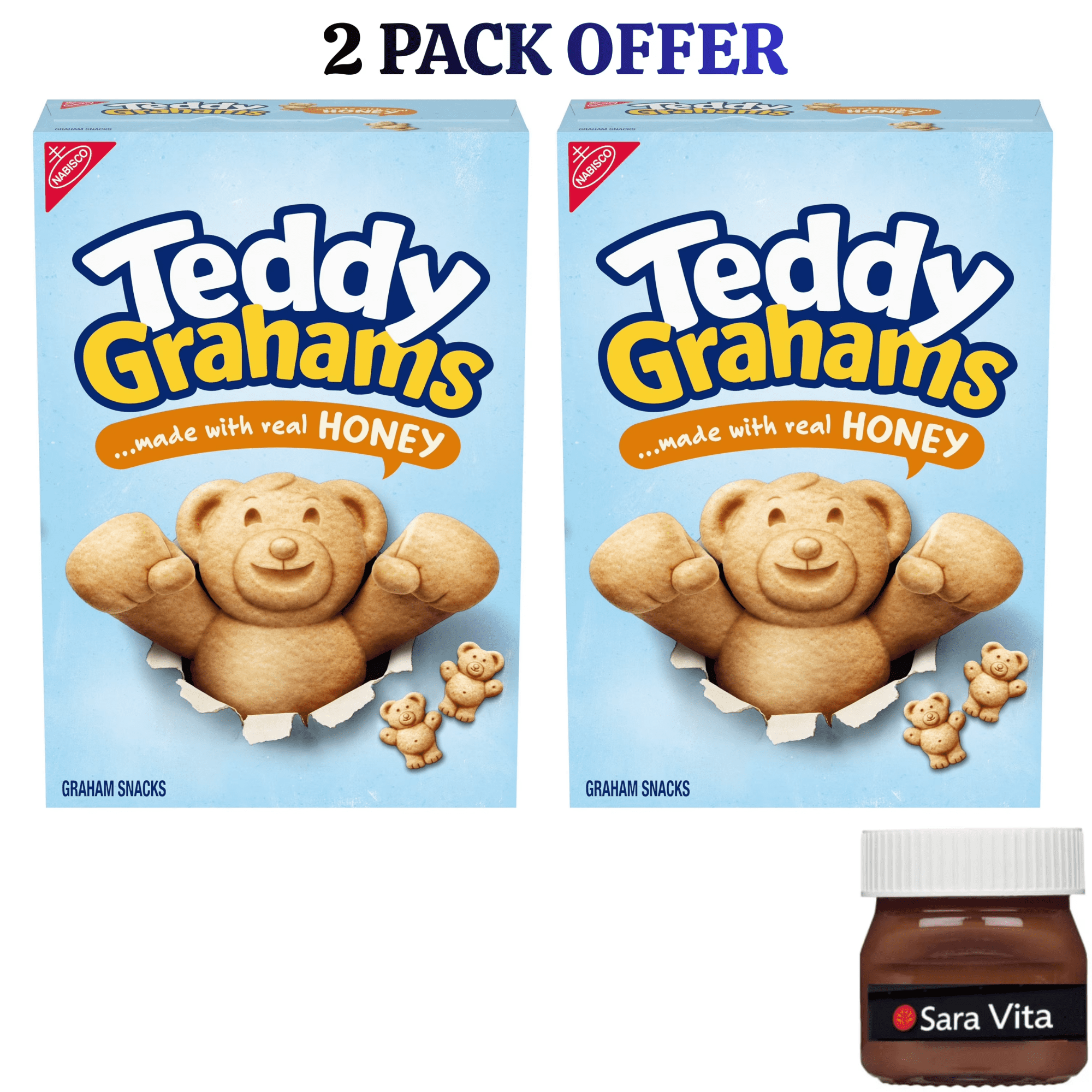 TEDDY GRAHAMS Honey Graham Snacks, Kids Snacks, 10 Oz