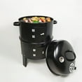 thumbnail image 4 of AuraLane 33.07" Vertical Steel Charcoal Grill,3-in-1 Double Layer Bbq Smoker for Parties,Camping,Backyard,Outdoor Cooking,Black, 4 of 9