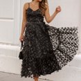 thumbnail image 4 of Vestido De Tirantes Finos Vestido de cóctel para mujer Vestido sin espalda con tirantes casuales Vestido de una línea (Negro M) Kuymtek para Mujer Negro T L, 4 of 6