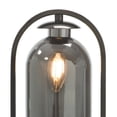 thumbnail image 3 of Benjara 21" Table Lamp- Cylinder Glass Shade- Round Base- Rustic Nickel Gray, 3 of 7
