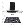 thumbnail image 5 of Combo Varese Parrilla Onix 5 Quemadores Cristal Negro y Campana CI-90-BLACK para Isla Supra VARESE, 5 of 5