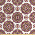 thumbnail image 1 of Oriental Fabric by the Yard, Mandala Inspired Pattern with Flowers Nature Motifs from the Eastern Folklore, Decorative Upholstery Fabric for Sofas and Home Accents, Multicolor by Ambesonne, 1 of 4