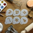 thumbnail image 4 of Designer Stencils Holiday Cupcake and Cookie Stencil Tops, Beige/semi-transparent, Fits 2" circle, 4 of 5