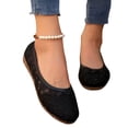 thumbnail image 2 of Women's Floral Embroidered Mesh Slip-On Flat Shoes Square Toe Hollow-Out Breathable Non-Slip Lightweight Casual Walking Shoes Wedding Bride Dressy Shoes fashionable outer wear, 2 of 8