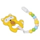 thumbnail image 4 of Juguete mordedor para bebé, silicona de grado alimenticio hervible, lindo juguete para masticar la dentición infantil con cadena de chupete para niños pequeños, amarillo, 4 of 9