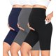 thumbnail image 1 of Pantalones Cortos de Mernidad para Mujer，Cintura Alta, Proporciona Soporte Abdominal，Alta Elasticidad y sin fricción, 1 of 5