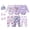 Purple, variant on KIMI BEAR Preemie Baby Girl Layette Set Shower Gift Sets 3 Packs Romper Pants Sets Long Sleeves Bodysuit with Hat Headband Gloves 9pcs Clothing Purple