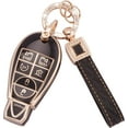 thumbnail image 1 of LAICAIW for Dodge Key Fob Cover, 2 3 4 5 6 Buttons Soft TPU Full Covers Protector Key Fob Holder with Leather Keychains Fit for Dodge RAM Charger Challenger Durango Jeep Chrysler Key Fob Case(BP-Ddg, 1 of 6